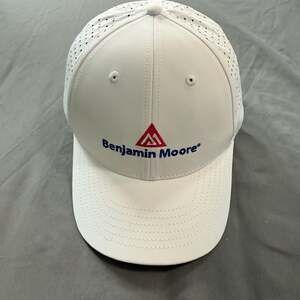Benjamin Moore White Perforated Dad Hat Adjustable Baseball Cap